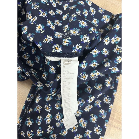 Oasis PureLuxe Fabletics Womens M High-Waisted 7/8 leggings top set Blue Daisy - Picture 9 of 10
